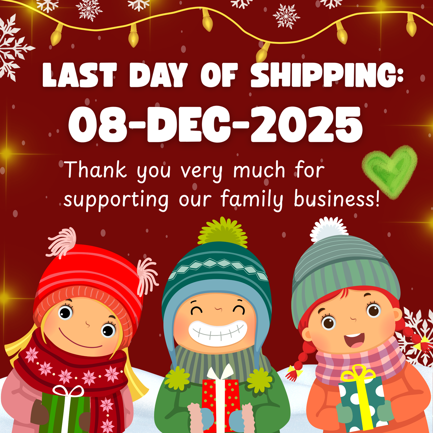 Modified SHIPPING DATE