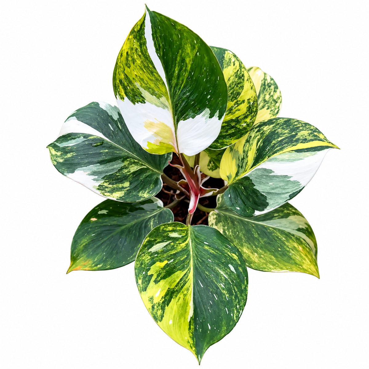 Philodendron White Knight Tricolour Variegated - Tissue culture (1plant/bag)