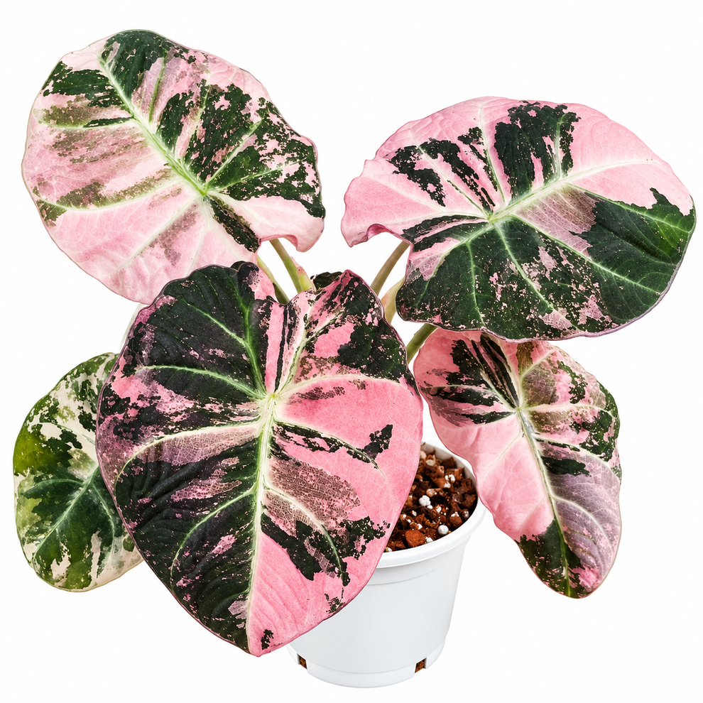 Alocasia 'Black Velvet Pink Variegated' PRE-ORDER - Tissue culture (1p ...