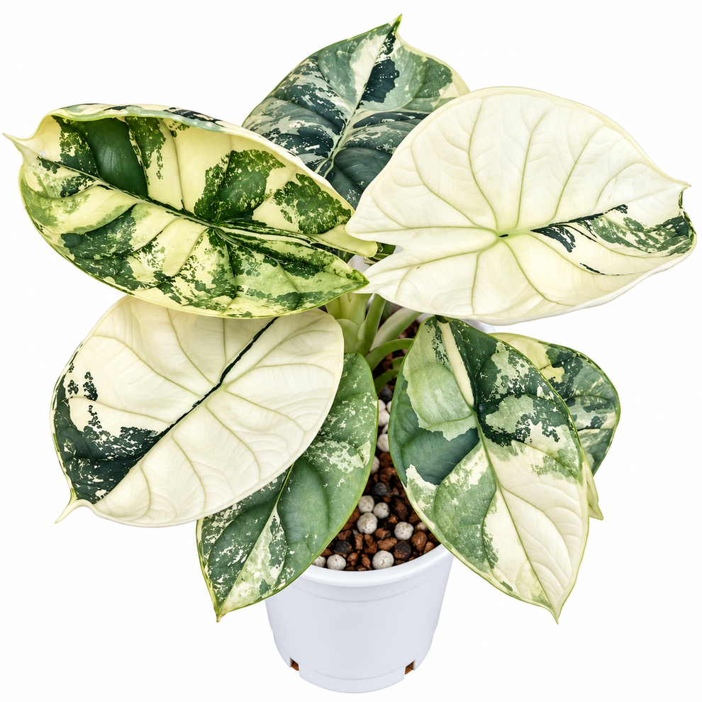 Alocasia 'Silver Dragon Albo Variegated' PRE-ORDER - Tissue culture (1 ...