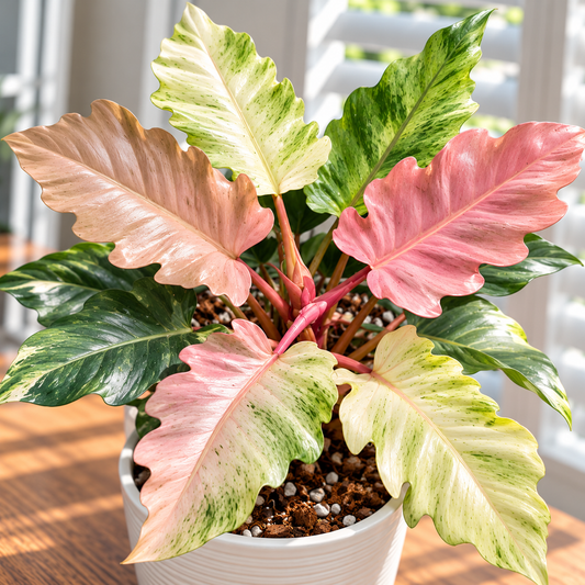 Philodendron Caramel Strawberry Pink Mint PRE-ORDER - Tissue culture (1plant/bag)